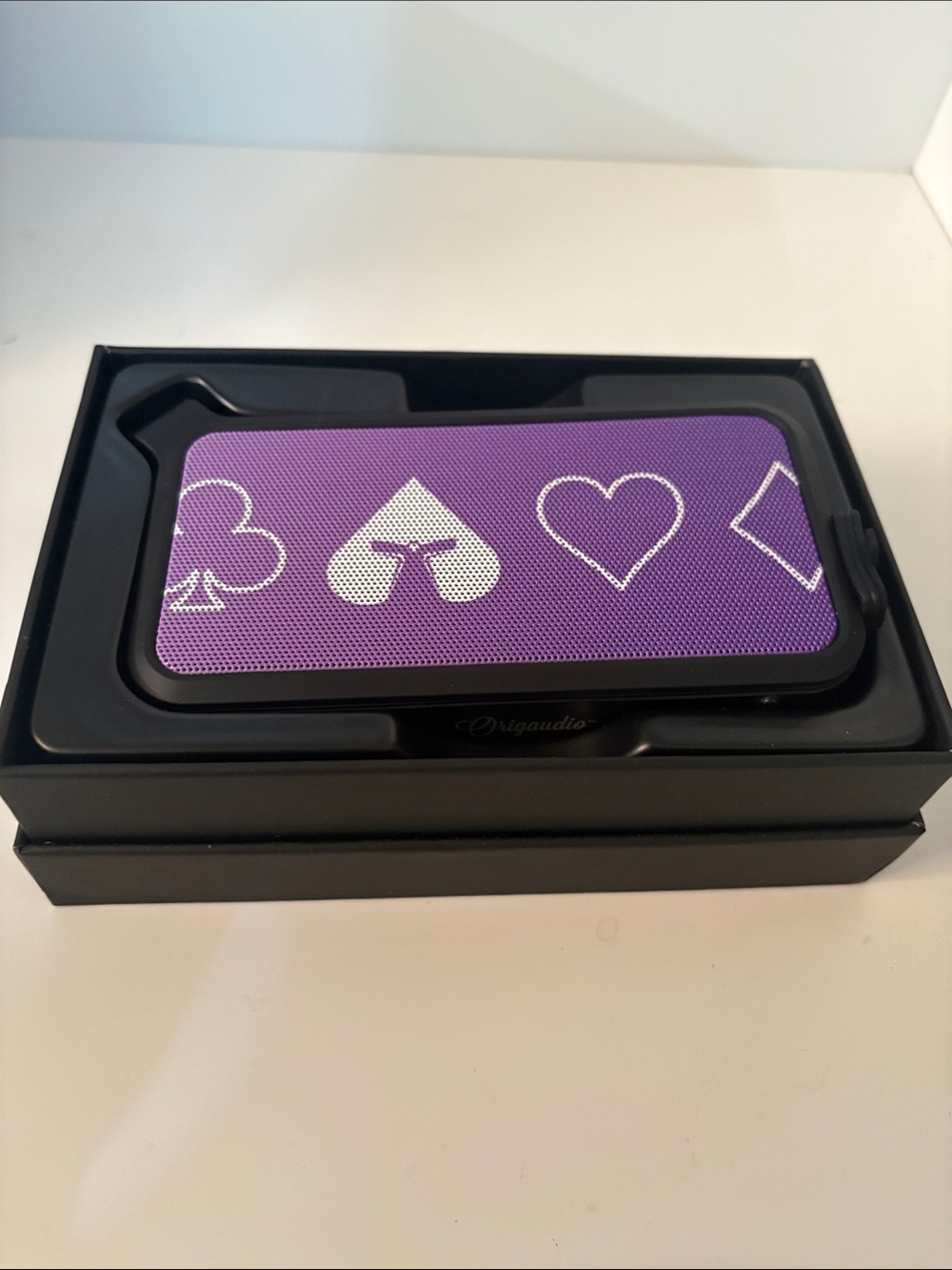 Portable Purple VR/AR Accessory Cover with Playing Card Motif